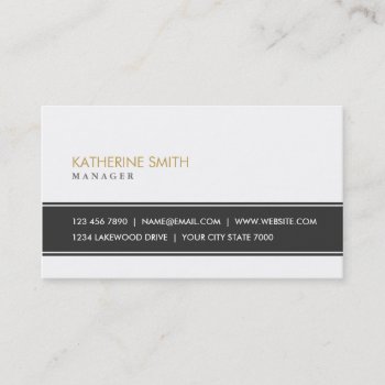Elegant Professional Plain Simple Black And White Business Card by BusinessCardsProShop at Zazzle