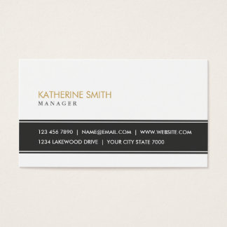 Elegant Professional Plain Simple Black and White Business Card