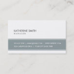 Elegant Professional Plain Simple Gray And White Business Card at Zazzle