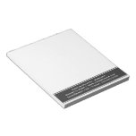 Elegant Professional Plain Simple Gray And White Notepad at Zazzle
