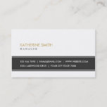 Elegant Professional Plain Simple White Fashion Business Card at Zazzle