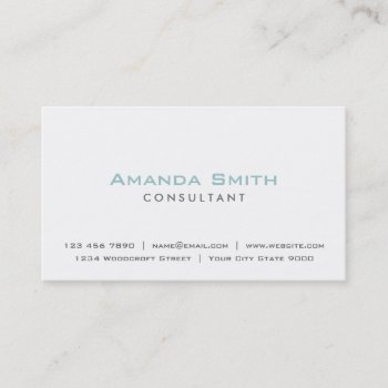 Elegant Professional Plain White Makeup Artist Business Card by Lamborati at Zazzle