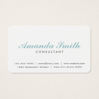 Elegant Professional Plain White Makeup Artist Business Card