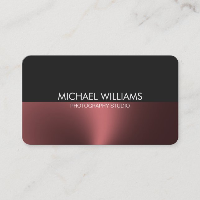 Elegant Professional Polished Metal Business Card (Front)