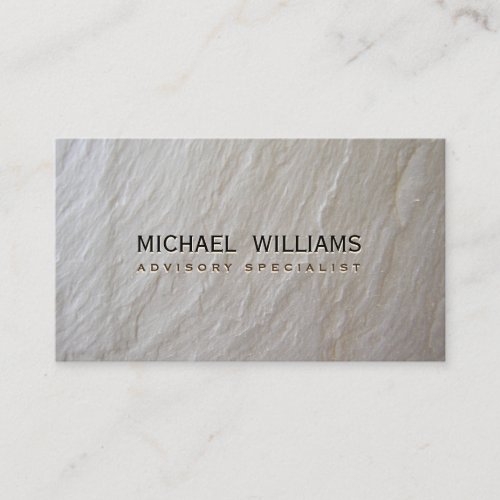 ELEGANT PROFESSIONAL ROCK NATURAL WHITE STONE BUSINESS CARD