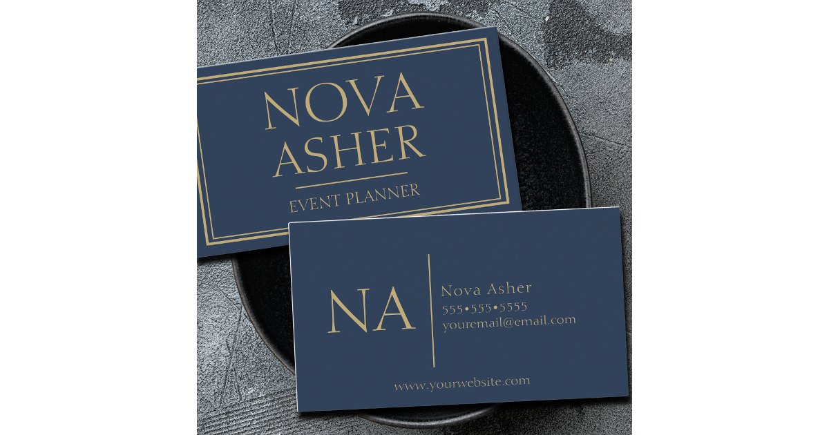 Elegant Professional Simple Minimalist Monogram Business Card | Zazzle