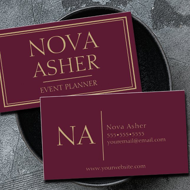 Elegant Professional Simple Minimalist Monogram  Business Card (Creator Uploaded)