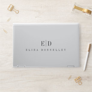 Elegant Professional Simple Monogram Minimal Light HP Laptop Skin