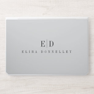 Elegant Professional Simple Monogram Minimal Light HP Laptop Skin