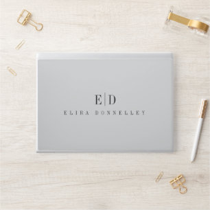 Elegant Professional Simple Monogram Minimal Light HP Laptop Skin