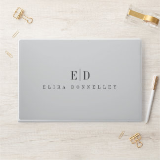 Elegant Professional Simple Monogram Minimal Light HP Laptop Skin