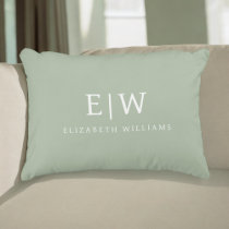 Elegant Professional Simple Monogram Minimalist Accent Pillow