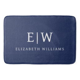 Elegant Professional Simple Monogram Minimalist Bath Mat