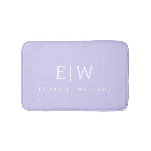 Elegant Professional Simple Monogram Minimalist Bath Mat