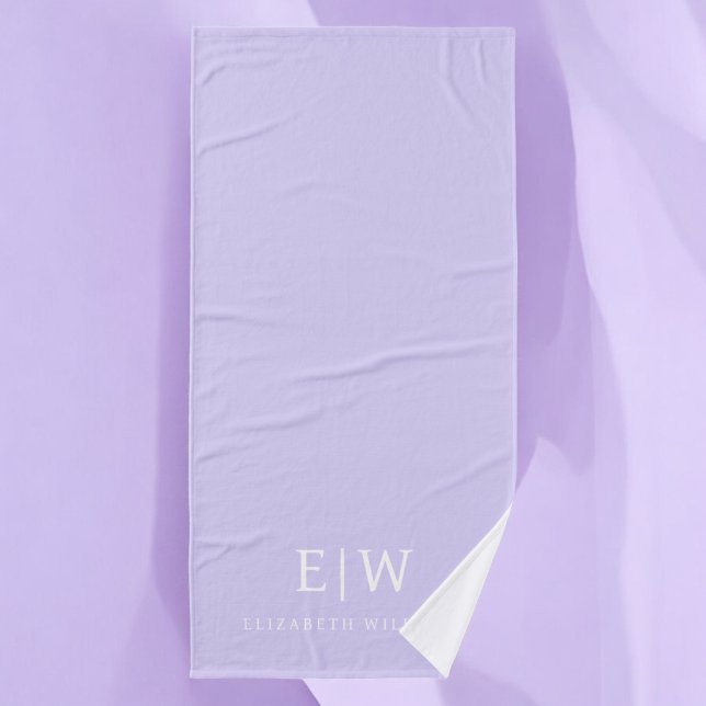 Elegant Professional Simple Monogram Minimalist Bath Towel (Creator Uploaded)
