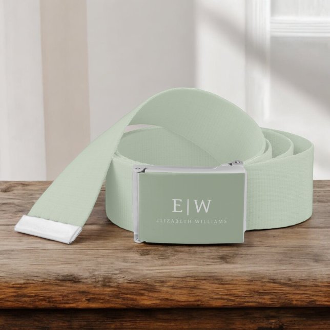 Elegant Professional Simple Monogram Minimalist Belt (Creator Uploaded)