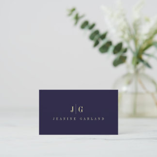 Elegant Professional Simple Monogram Minimalist Bu Business Card