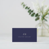 Elegant Professional Simple Monogram Minimalist Business Card (Standing Front)