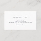 Elegant Professional Simple Monogram Minimalist Business Card (Back)