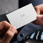 Elegant Professional Simple Monogram Minimalist Business Card<br><div class="desc">Modern elegant business card with your monogram on the front in an upscale typography layout. Professional and simple customization.</div>