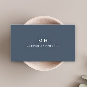 Elegant Professional Simple Monogram Minimalist Business Card