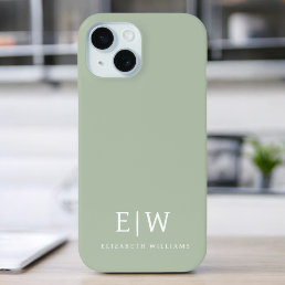 Elegant Professional Simple Monogram Minimalist iPhone 15 Case