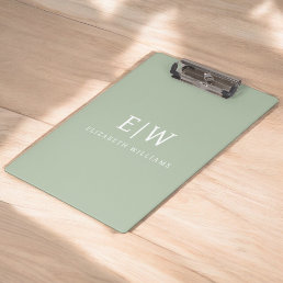 Elegant Professional Simple Monogram Minimalist Clipboard