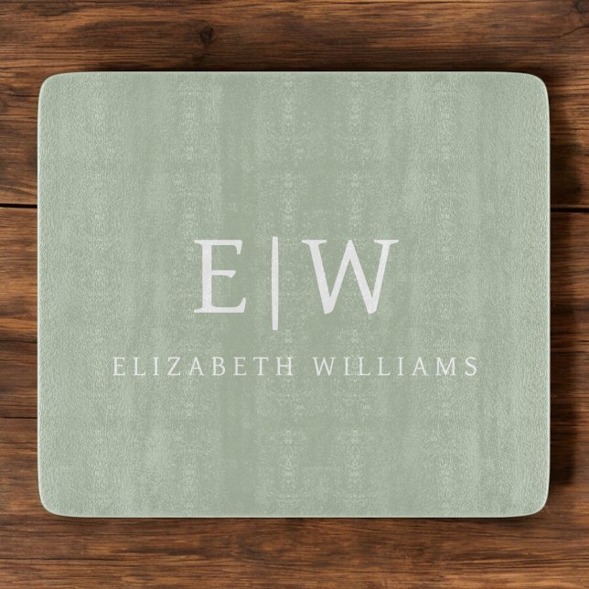 Elegant Professional Simple Monogram Minimalist Cutting Board (Creator Uploaded)