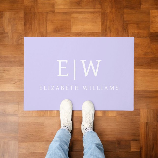 Elegant Professional Simple Monogram Minimalist Doormat (Creator Uploaded)