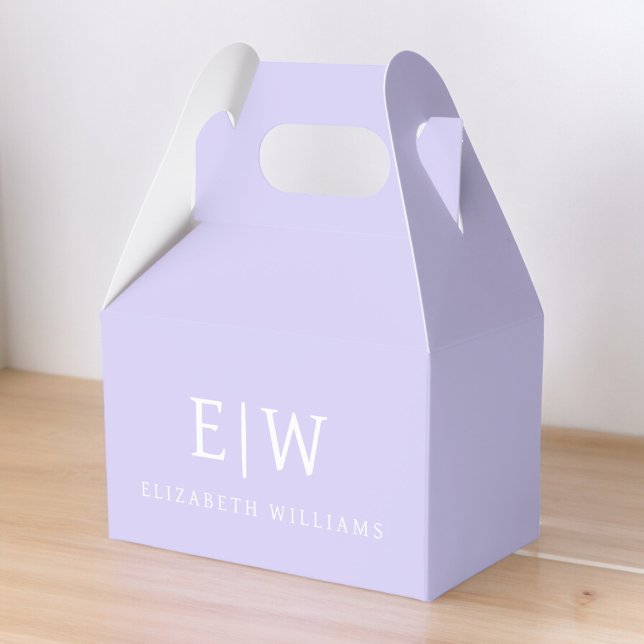 Elegant Professional Simple Monogram Minimalist Favor Boxes (Creator Uploaded)