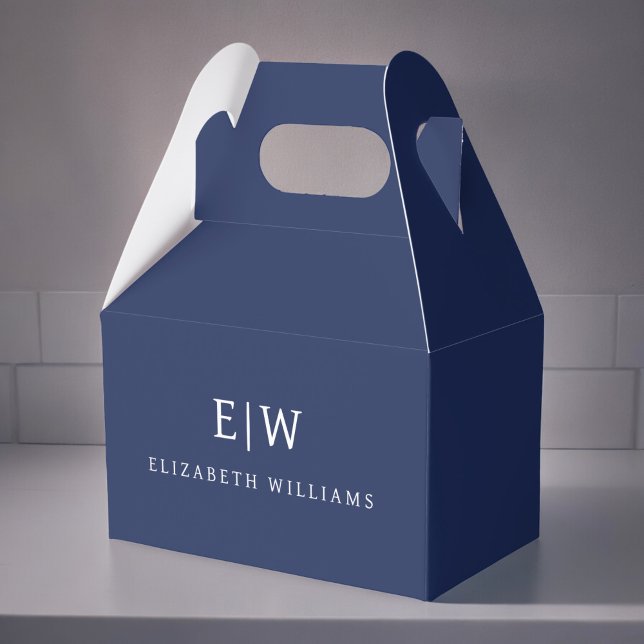 Elegant Professional Simple Monogram Minimalist Favor Boxes (Creator Uploaded)