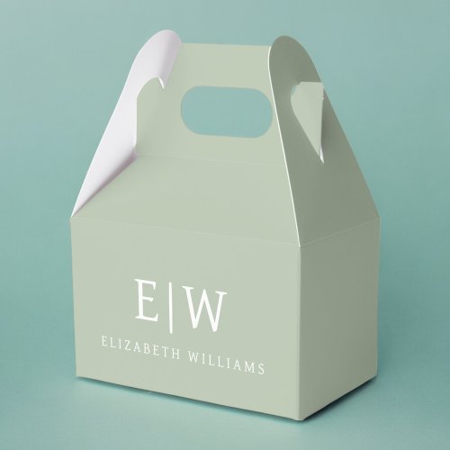 Elegant Professional Simple Monogram Minimalist Favor Boxes