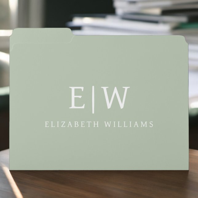 Elegant Professional Simple Monogram Minimalist File Folder (Creator Uploaded)