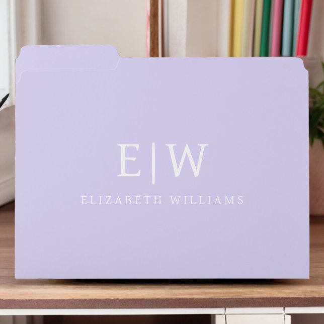 Elegant Professional Simple Monogram Minimalist File Folder (Creator Uploaded)