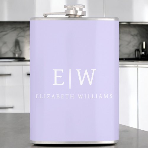 Elegant Professional Simple Monogram Minimalist Flask