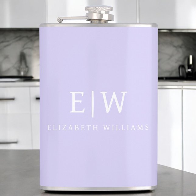 Elegant Professional Simple Monogram Minimalist Flask (Creator Uploaded)