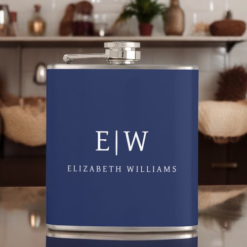 Elegant Professional Simple Monogram Minimalist Flask