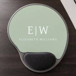 Elegant Professional Simple Monogram Minimalist Gel Mouse Pad