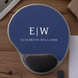 Elegant Professional Simple Monogram Minimalist Gel Mouse Pad