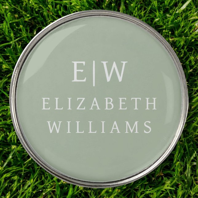Elegant Professional Simple Monogram Minimalist Golf Ball Marker (Creator Uploaded)