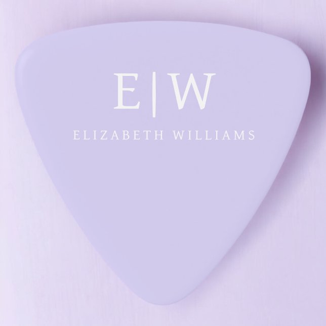 Elegant Professional Simple Monogram Minimalist Guitar Pick (Creator Uploaded)