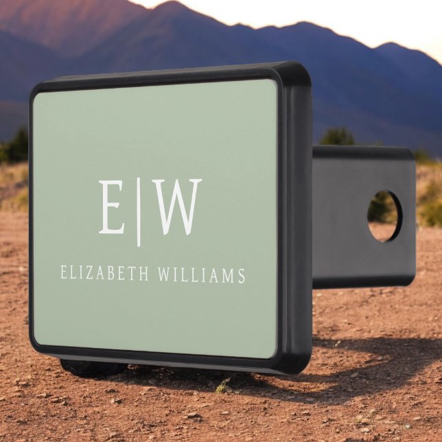 Elegant Professional Simple Monogram Minimalist Hitch Cover (Creator Uploaded)