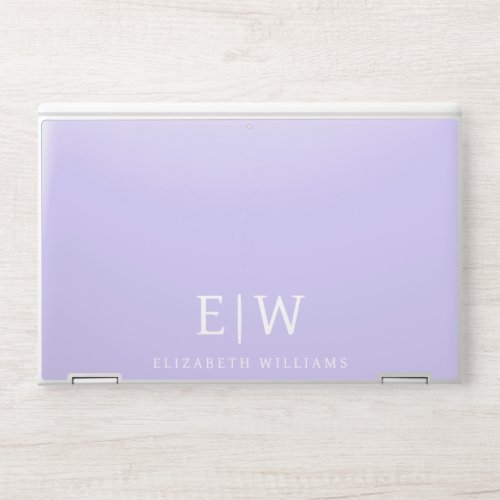 Elegant Professional Simple Monogram Minimalist HP Laptop Skin