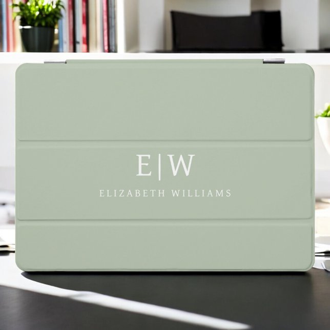 Elegant Professional Simple Monogram Minimalist iPad Pro Cover (Creator Uploaded)