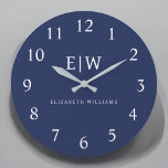 Elegant Professional Simple Monogram Minimalist Large Clock<br><div class="desc">Introducing our Elegant Professional Simple Monogram Minimalist Collection: Elevate your style with timeless sophistication and understated elegance. Crafted with meticulous attention to detail, this collection features minimalist designs adorned with your personalized monogram. Each piece exudes professionalism and refinement, perfect for making a lasting impression in any setting. From sleek stationery...</div>