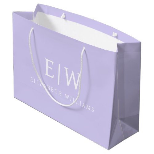 Elegant Professional Simple Monogram Minimalist Large Gift Bag