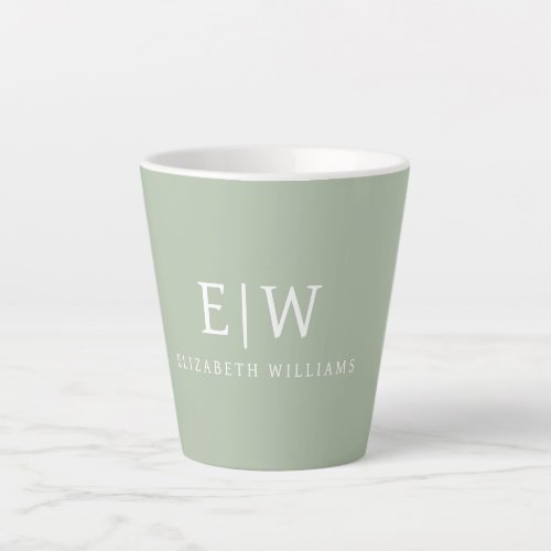 Elegant Professional Simple Monogram Minimalist Latte Mug