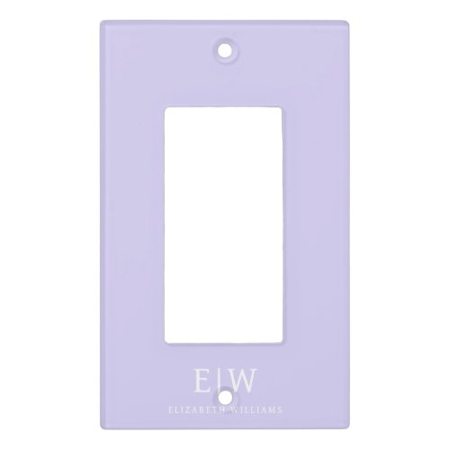 Elegant Professional Simple Monogram Minimalist Light Switch Cover
