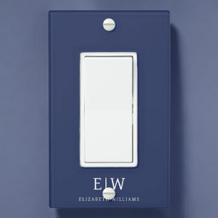Elegant Professional Simple Monogram Minimalist Light Switch Cover