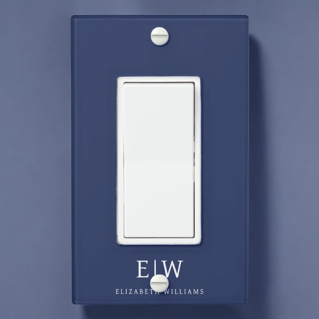 Elegant Professional Simple Monogram Minimalist Light Switch Cover (Creator Uploaded)